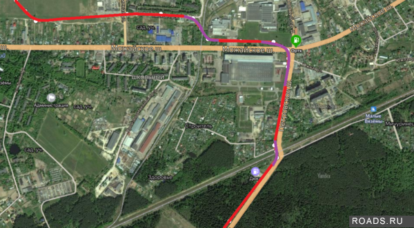 Отклоненное расположение ЦКАД в обход СНТ