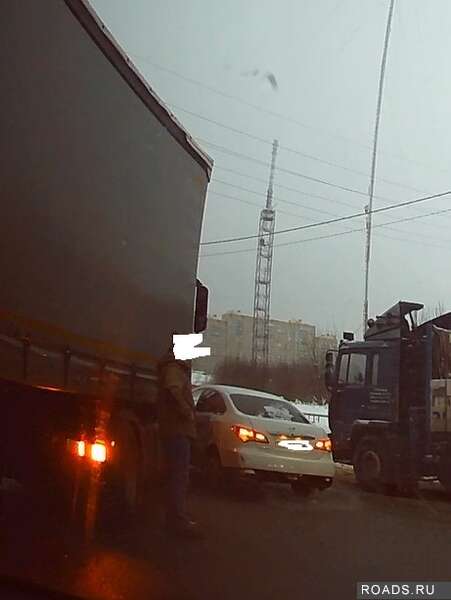 21.01.26, М-7. ДТП на развороте под эстакадой в сторону Объездного ш.